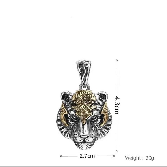 High Quality Fashion Creative Tiger Head Domineering Pendant Mature Man Personal - Picture 6 of 9